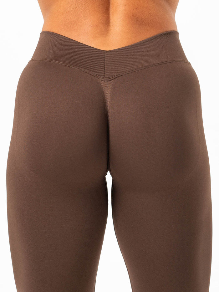 Boost V Back Leggings - Chocolate Clothing Ryderwear