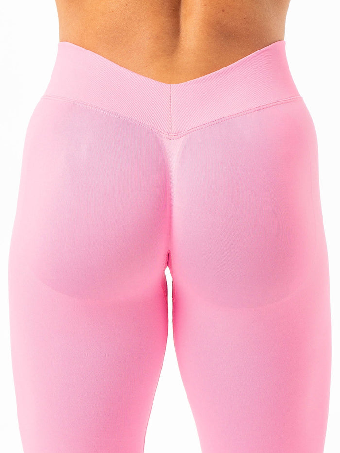 Boost V Back Leggings - Princess Pink Clothing Ryderwear
