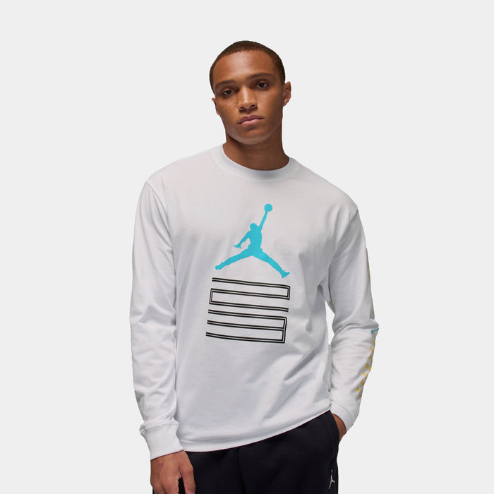 Brooklyn AJ11 Graphic Mens Long Sleeve Shirt (White)