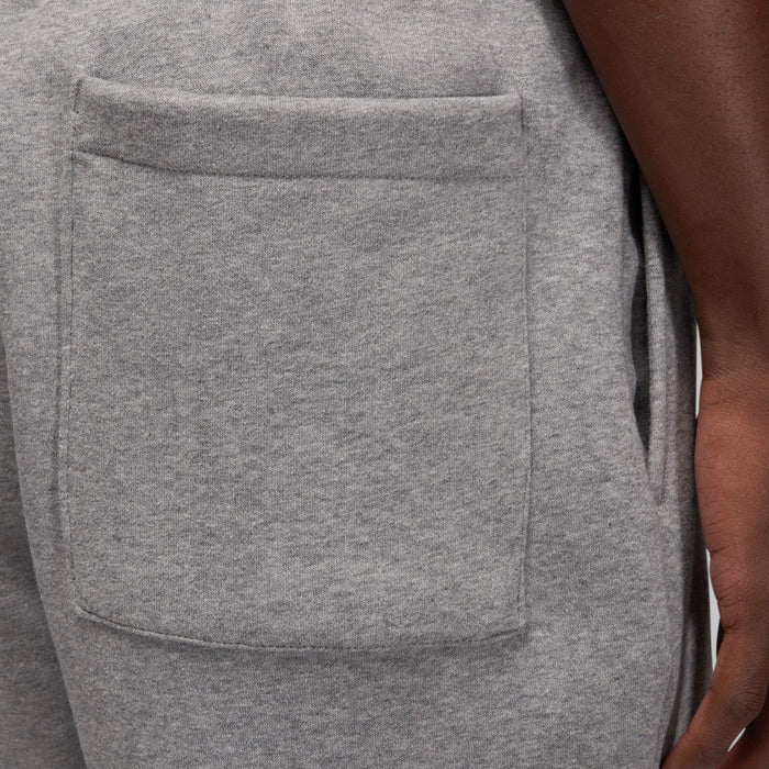 Brooklyn Fleece Mens Shorts (Carbon Heather/White)