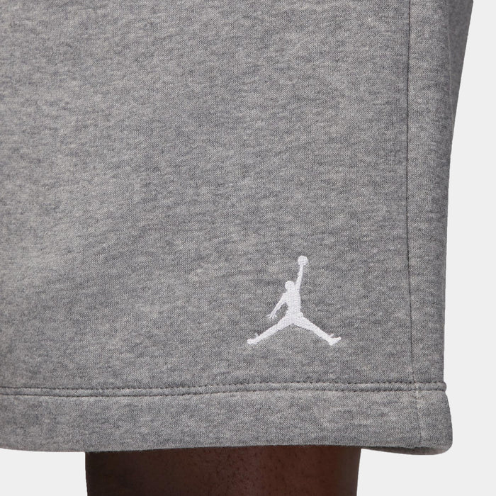 Brooklyn Fleece Mens Shorts (Carbon Heather/White)