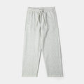 Brooklyn Fleece Oversized Open Hem Mens Sweatpants (Grey Heather/White)