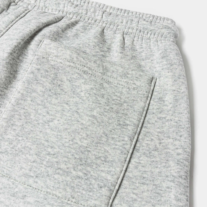 Brooklyn Fleece Oversized Open Hem Mens Sweatpants (Grey Heather/White)