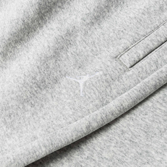 Brooklyn Fleece Oversized Open Hem Mens Sweatpants (Grey Heather/White)