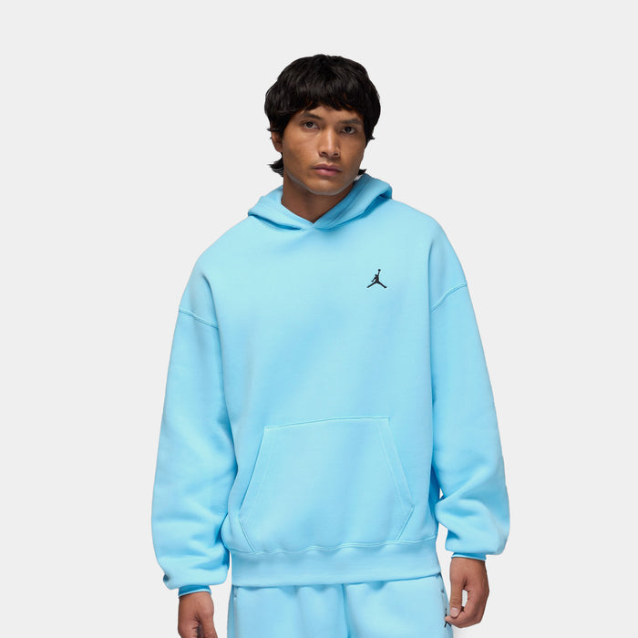 Brooklyn Oversized Fleece Pullover Mens Hoodie (Blue Chill/Black)