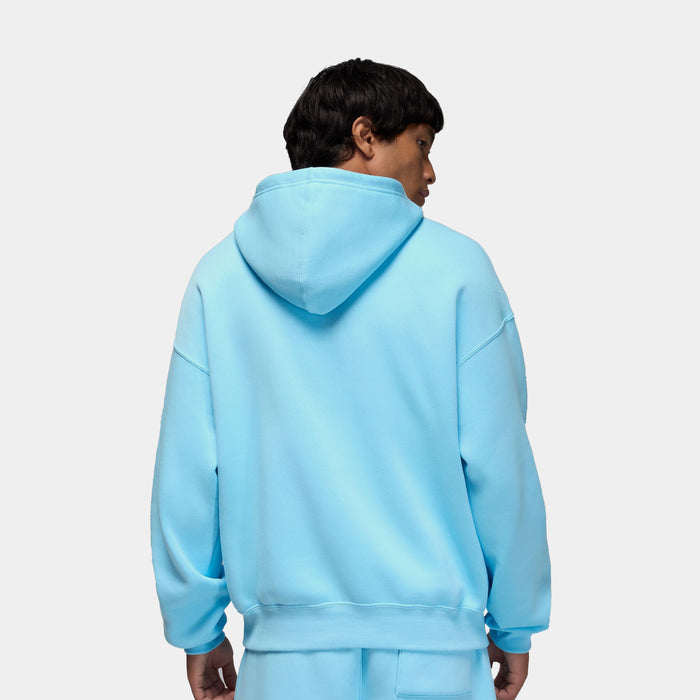 Brooklyn Oversized Fleece Pullover Mens Hoodie (Blue Chill/Black)