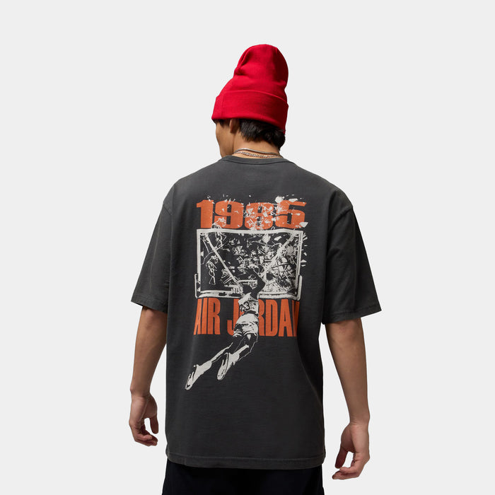 Brooklyn Oversized Graphic Mens Short Sleeve Shirt (Off-Noir/Sail)