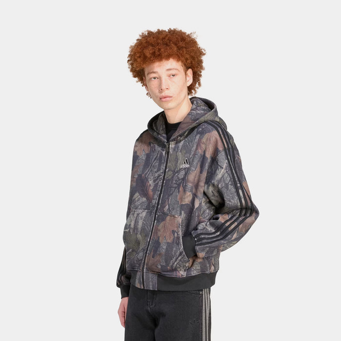 Camo Full Zip Mens Hoodie (Back)
