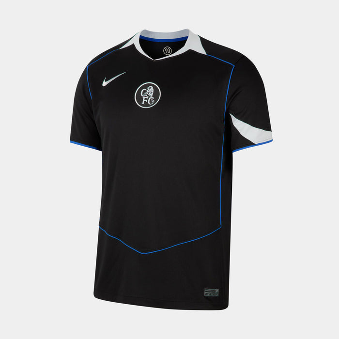Chelsea FC 2025/26 Stadium Third Replica Mens Jeresy (Black/Field Silver/Game Royal/Field Silver)