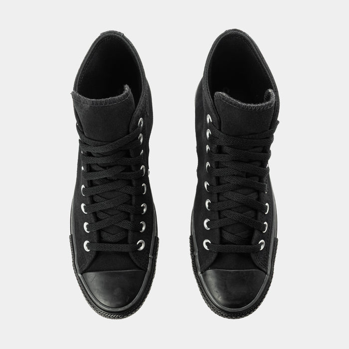 Chuck Taylor All Star High Black Suede Mens Lifestyle Shoes (Charm Black)