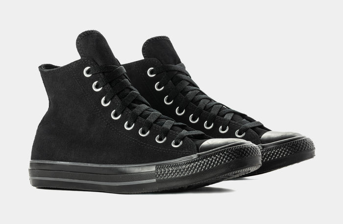 Chuck Taylor All Star High Black Suede Mens Lifestyle Shoes (Charm Black)