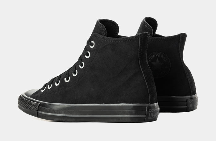 Chuck Taylor All Star High Black Suede Mens Lifestyle Shoes (Charm Black)
