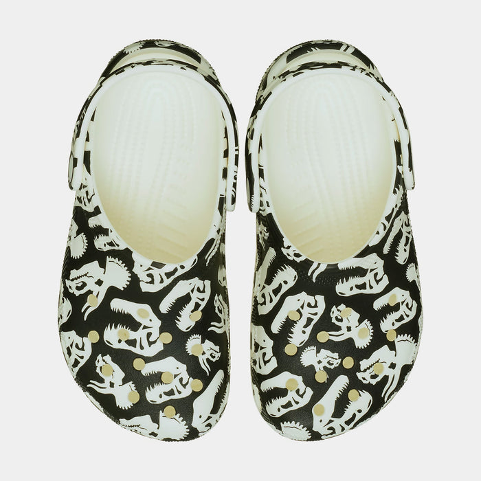Classic Clog Glow Dino Grade School Sandals (Glow Green)