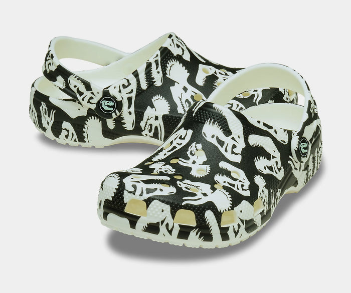 Classic Clog Glow Dino Grade School Sandals (Glow Green)