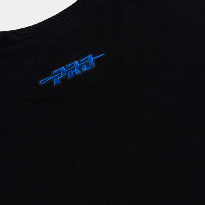 Classic Drop Shoulder Los Angeles Icon Mens Short Sleeve Shirt (Black/Blue)