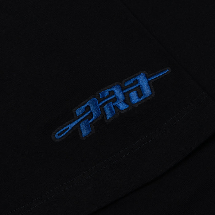 Classic Drop Shoulder Los Angeles Icon Mens Short Sleeve Shirt (Black/Blue)