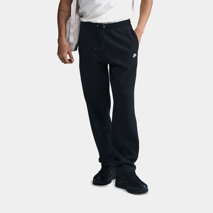 Club Fleece Premium Open-Hem Mens Sweatpants (Black/Black/White)