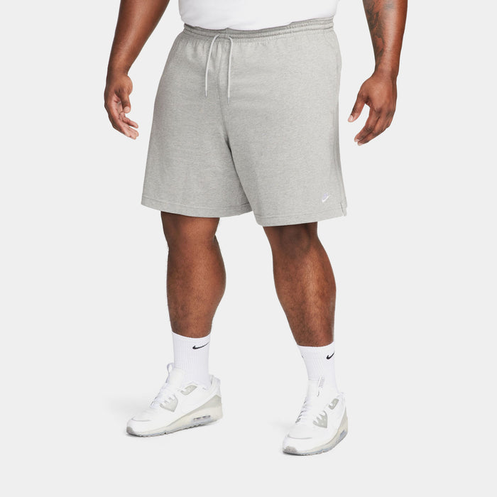 Club Knit Mens Shorts (Dark Grey Heather/White)