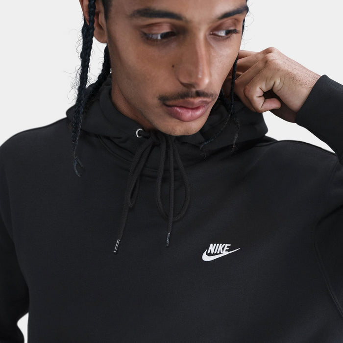 Club Pullover Fleece Mens Hoodie (Black/Black/White)