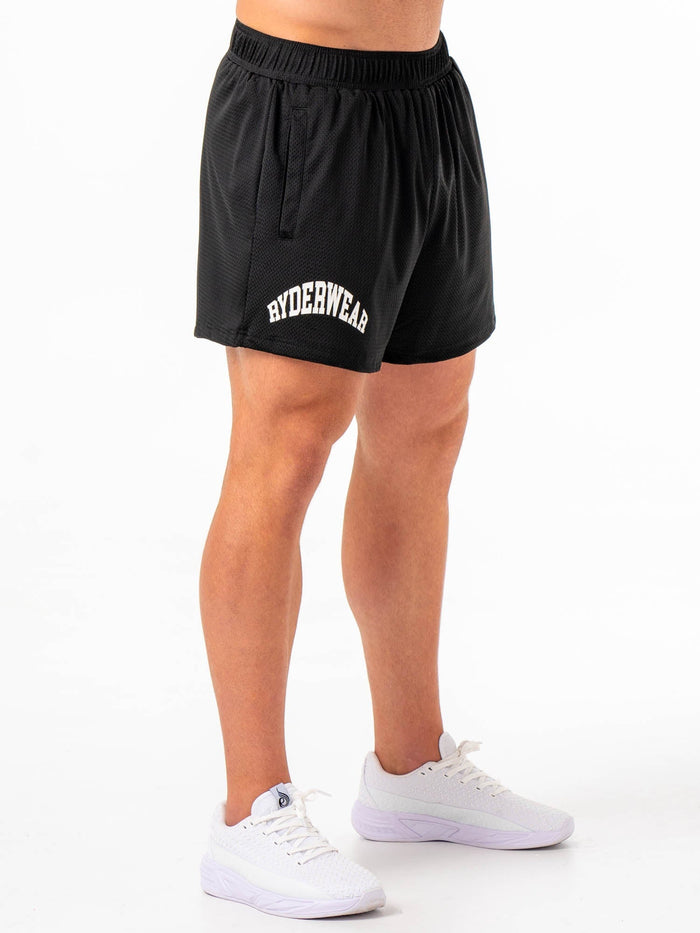 Collegiate Mesh Short - Black Clothing Ryderwear