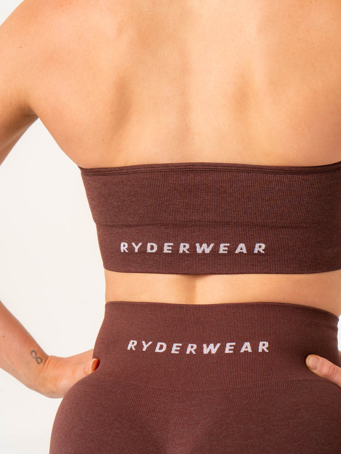 Contour Halter Bra - Chocolate Marl Clothing Ryderwear