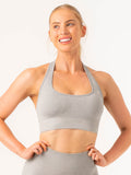 Contour Halter Bra - Light Grey Marl Clothing Ryderwear