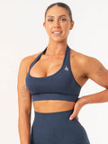 Contour Halter Bra - Navy Marl Clothing Ryderwear