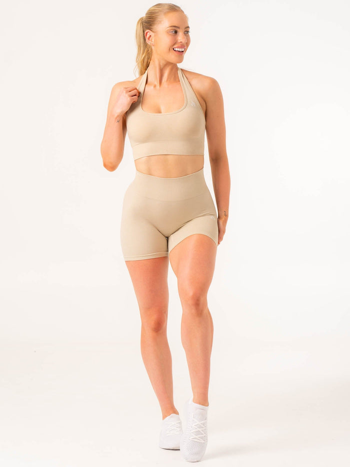 Contour Halter Bra - Stone Marl Clothing Ryderwear