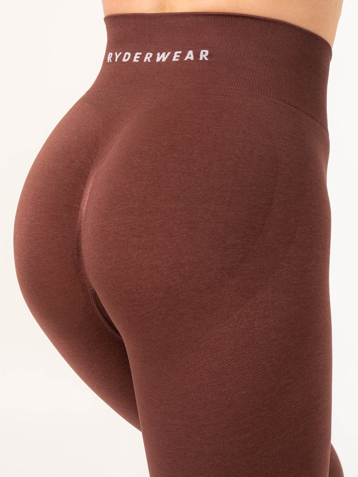 Contour Seamless Leggings - Chocolate Marl Clothing Ryderwear