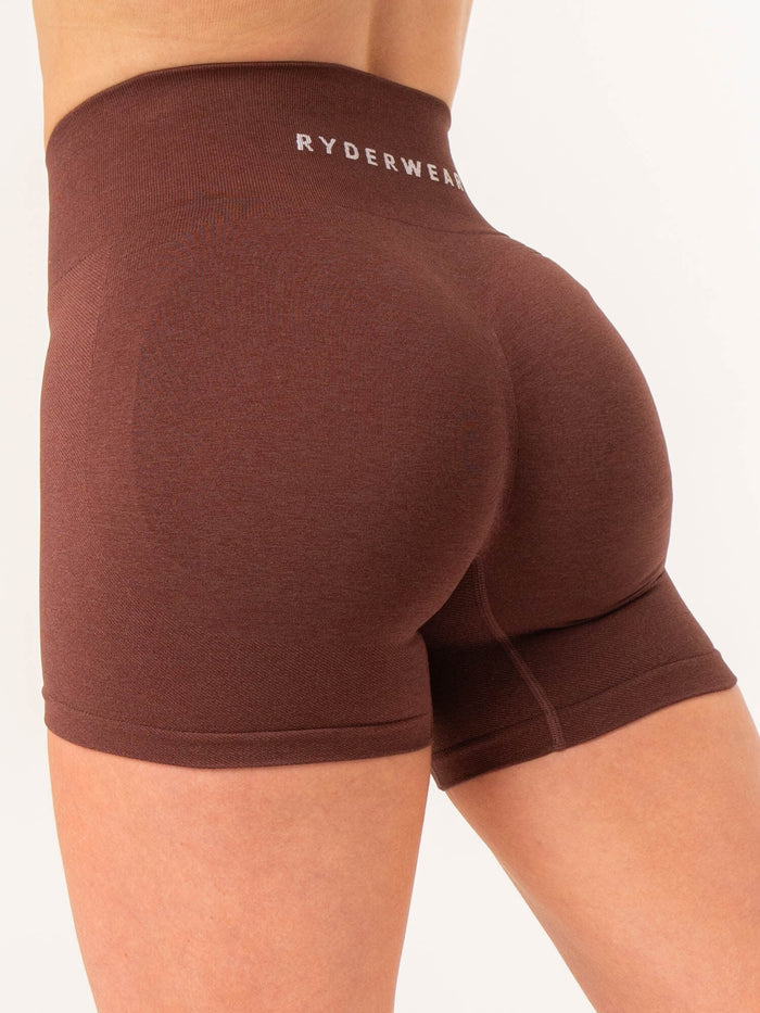 Contour Seamless Shorts - Chocolate Marl Clothing Ryderwear