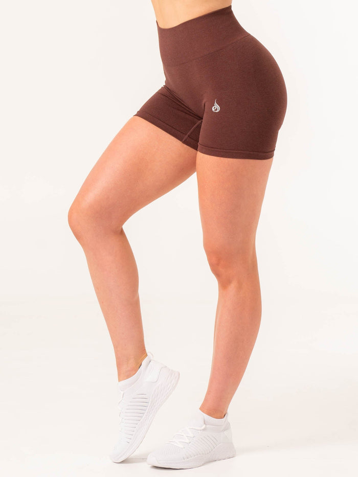 Contour Seamless Shorts - Chocolate Marl Clothing Ryderwear
