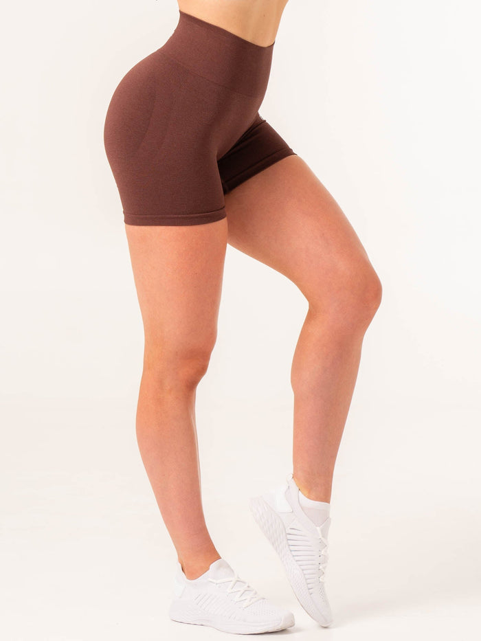 Contour Seamless Shorts - Chocolate Marl Clothing Ryderwear