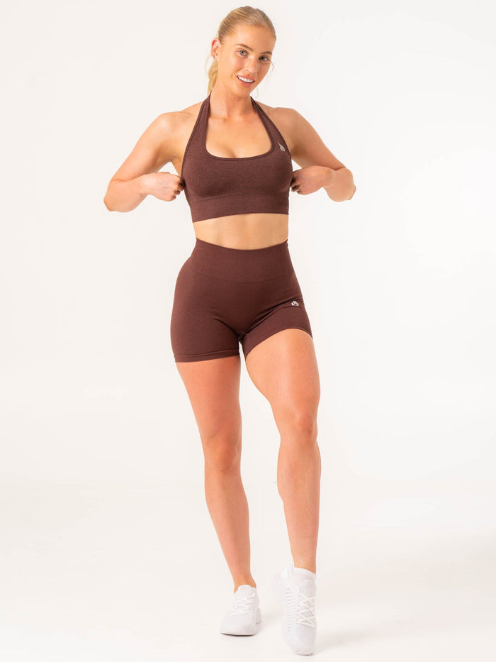 Contour Seamless Shorts - Chocolate Marl Clothing Ryderwear