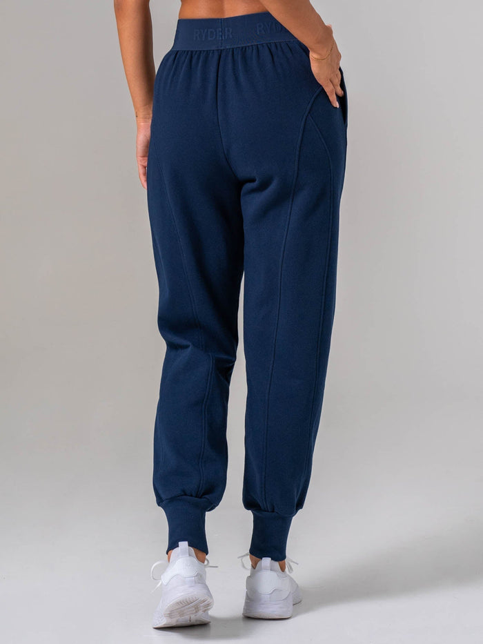Contour Track Pants - Navy Clothing Ryderwear