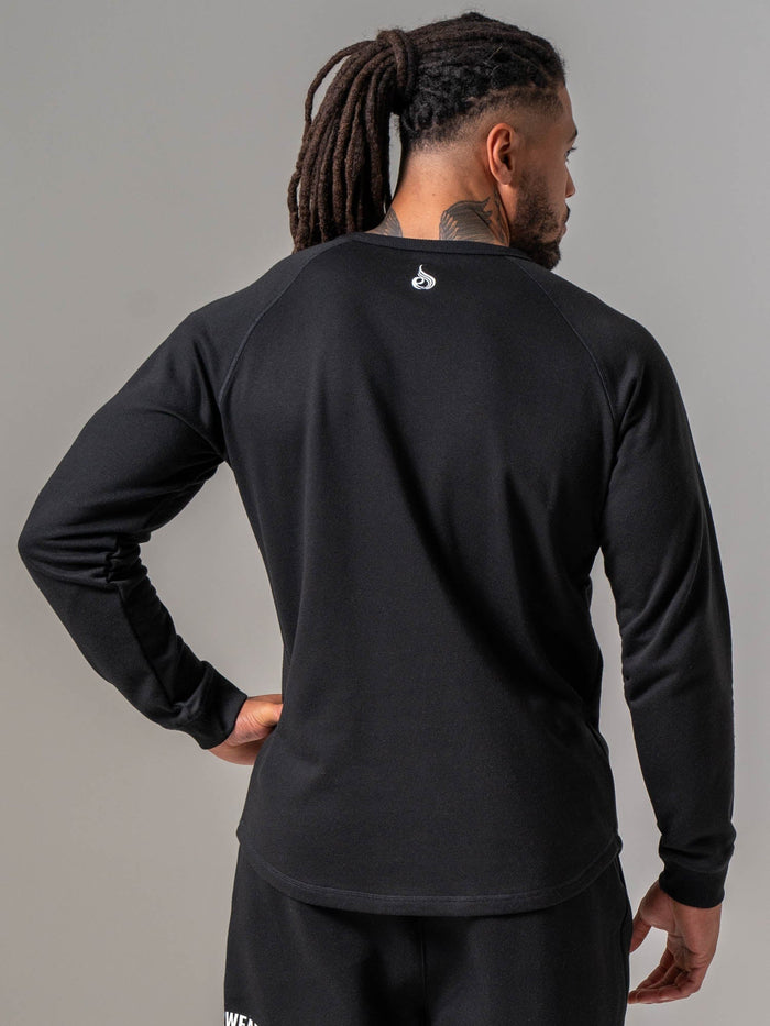 Crew Neck - Black Clothing Ryderwear