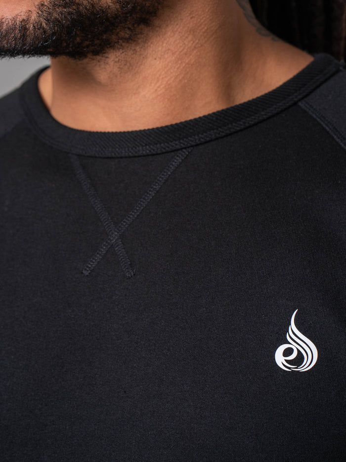 Crew Neck - Black Clothing Ryderwear
