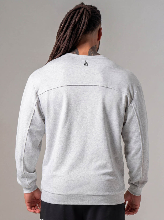 Crew Neck - Snow Marl Clothing Ryderwear