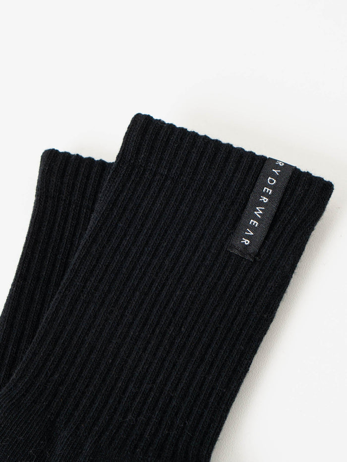 Crew Socks - Black Accessories Ryderwear