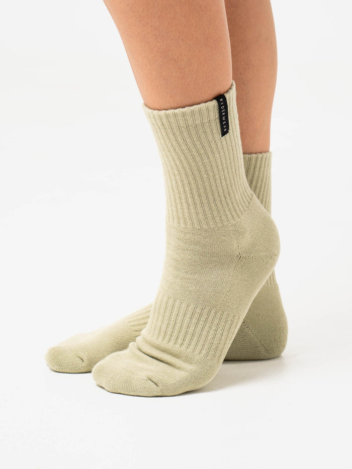 Crew Socks - Matcha Stonewash Accessories Ryderwear