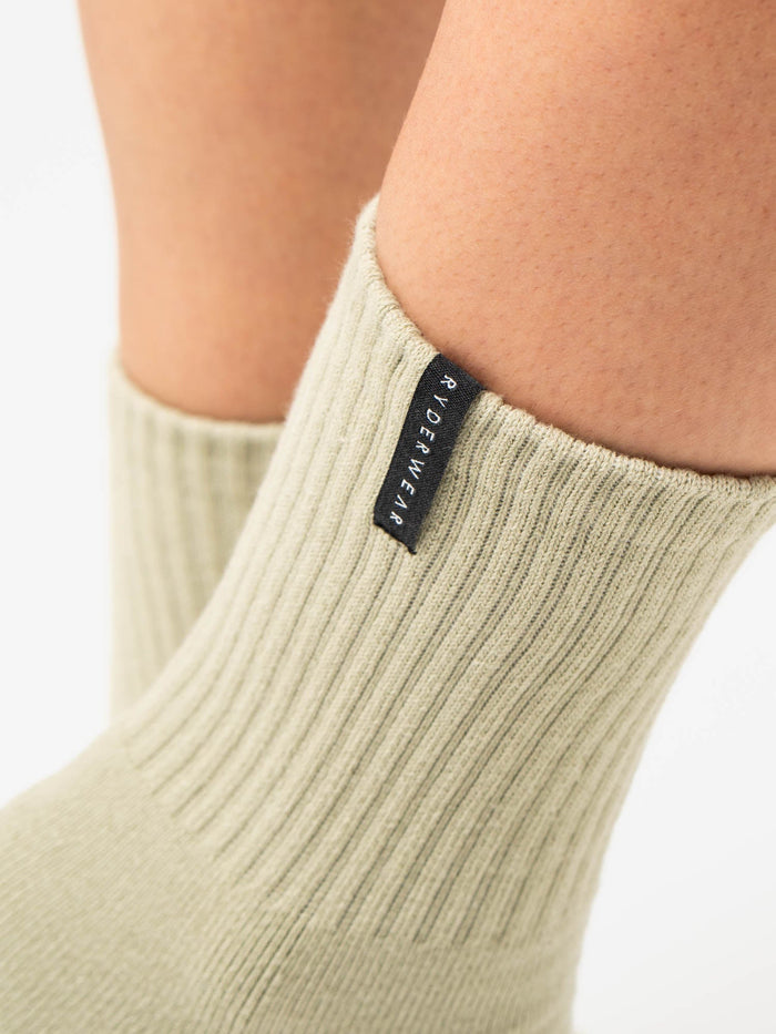 Crew Socks - Matcha Stonewash Accessories Ryderwear