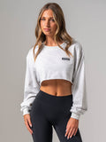 Cropped Sweater - Snow Marl Clothing Ryderwear
