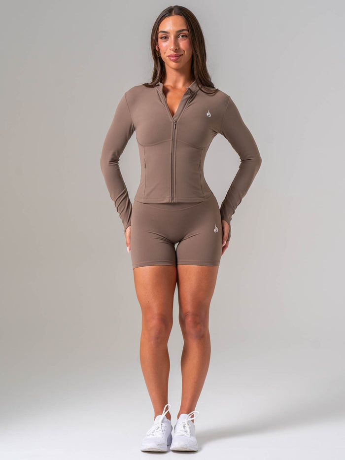 Cropped Zip Jacket - Cocoa Clothing Ryderwear