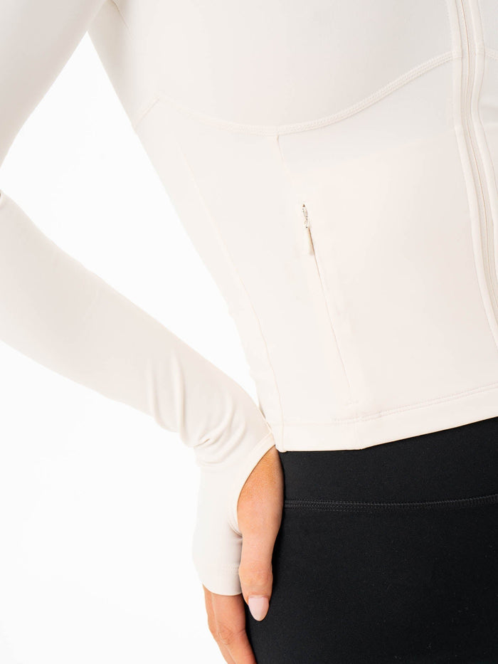 Cropped Zip Jacket - Off White Clothing Ryderwear