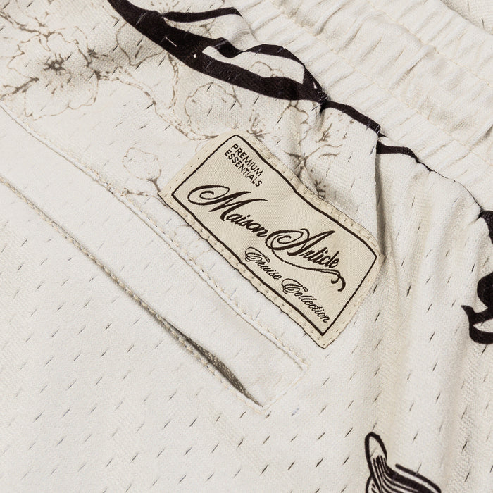 Cupid Mesh Mens Shorts (Beige/Grey/Black)