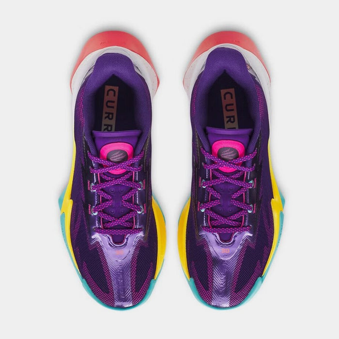 Curry Series 7 World Tour Mens Basketball Shoes (Purple/Multi-Color)