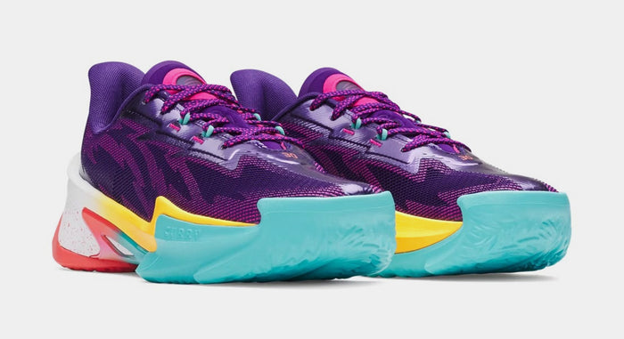 Curry Series 7 World Tour Mens Basketball Shoes (Purple/Multi-Color)
