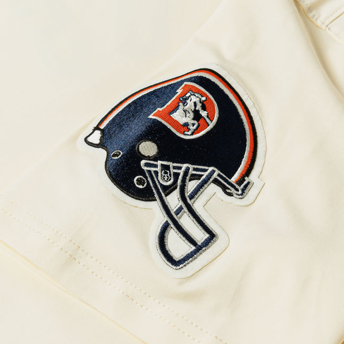 Denver Broncos Originals Ringer Mens Short Sleeve Shirt (Beige/Blue)