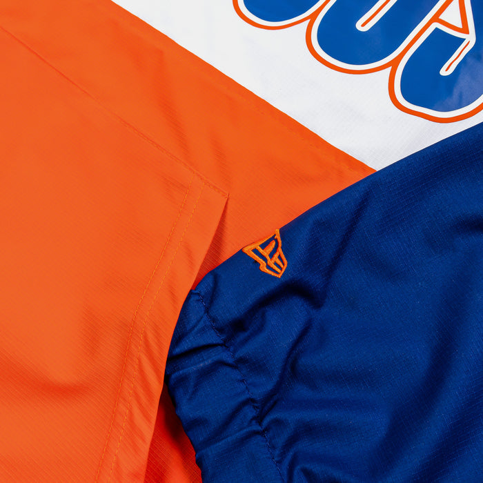 Denver Broncos Quarter Zip Mens Jacket (Blue/Orange)