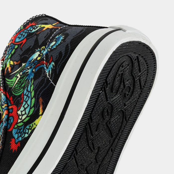 Dragon Tattoo High Top Preschool Lifestyle Shoes (Black/White)