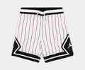 Dri Fit Striped Diamond Shorts Grade School Shorts (White/Black/White)